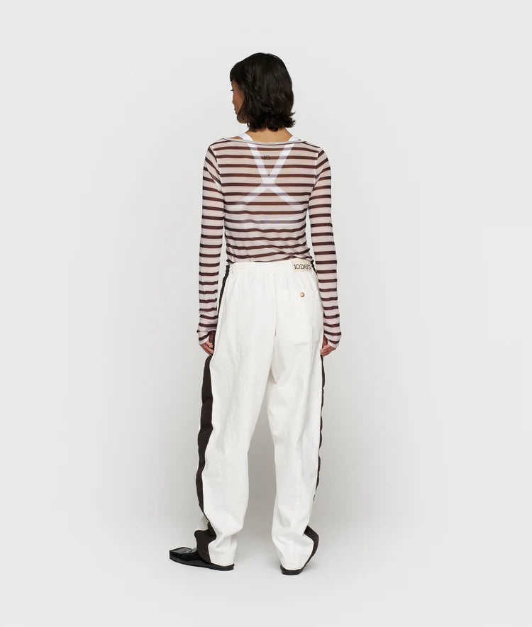 10DAYS MESH LONG SLEEVE STRIPES