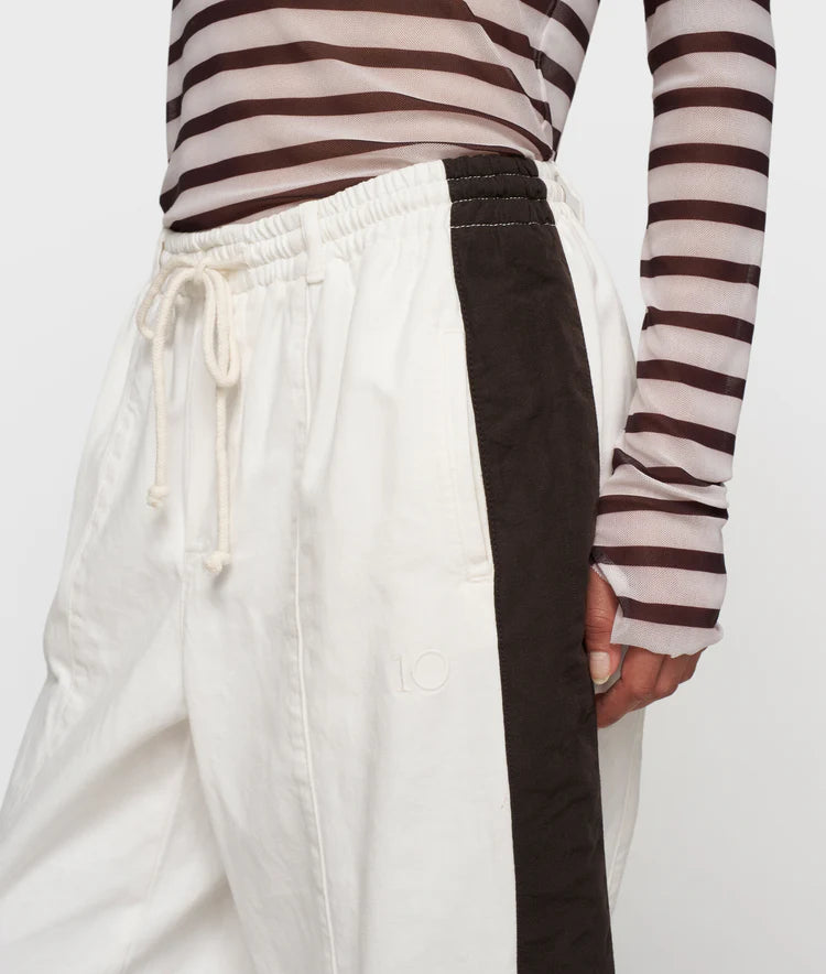 10DAYS MESH LONG SLEEVE STRIPES