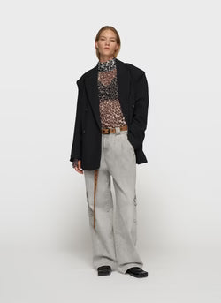 10DAYS MESH LONG SLEEVE LEOPARD