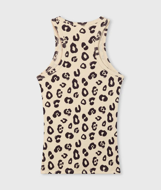 10 DAYS TANK TOP RIB LEOPARD