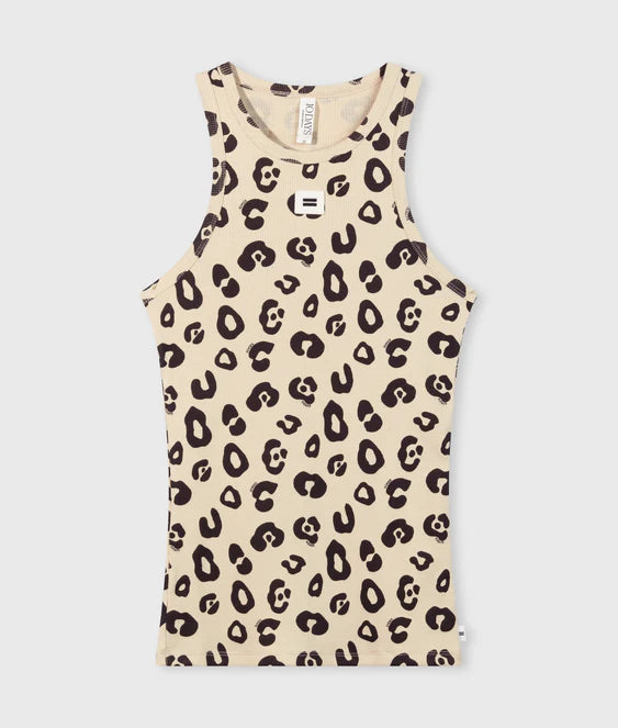 10 DAYS TANK TOP RIB LEOPARD