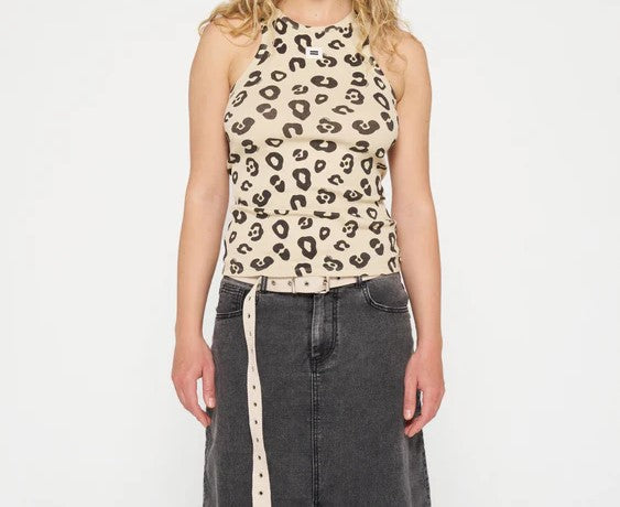 10 DAYS TANK TOP RIB LEOPARD