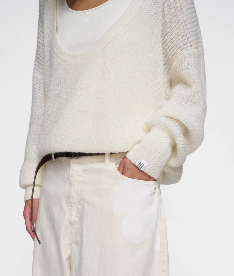 10 DAYS DEEP NECK KNIT SWEATER