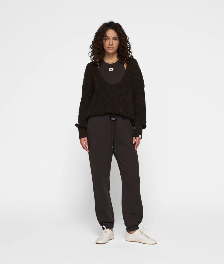 10 DAYS DEEP NECK KNIT SWEATER