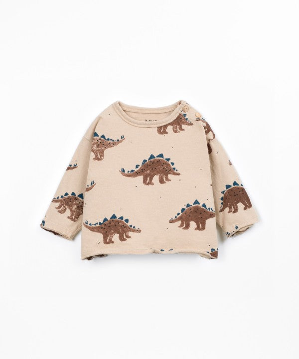PLAY UP PRINTED JERSEY LONGSLEEVE T-SHIRT