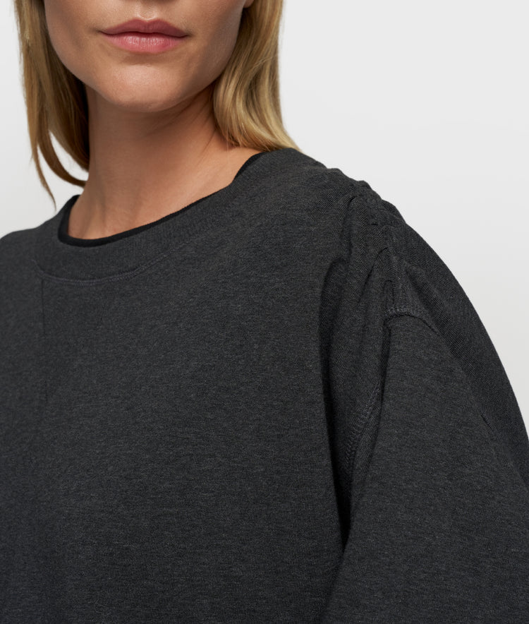 10 DAYS CROPPED GATHERING SWEATER