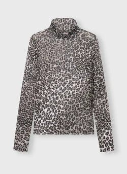10DAYS MESH LONG SLEEVE LEOPARD