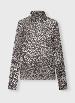 10DAYS MESH LONG SLEEVE LEOPARD