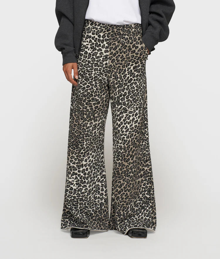 10DAYS WIDE LEG JOGGER LEOPARD