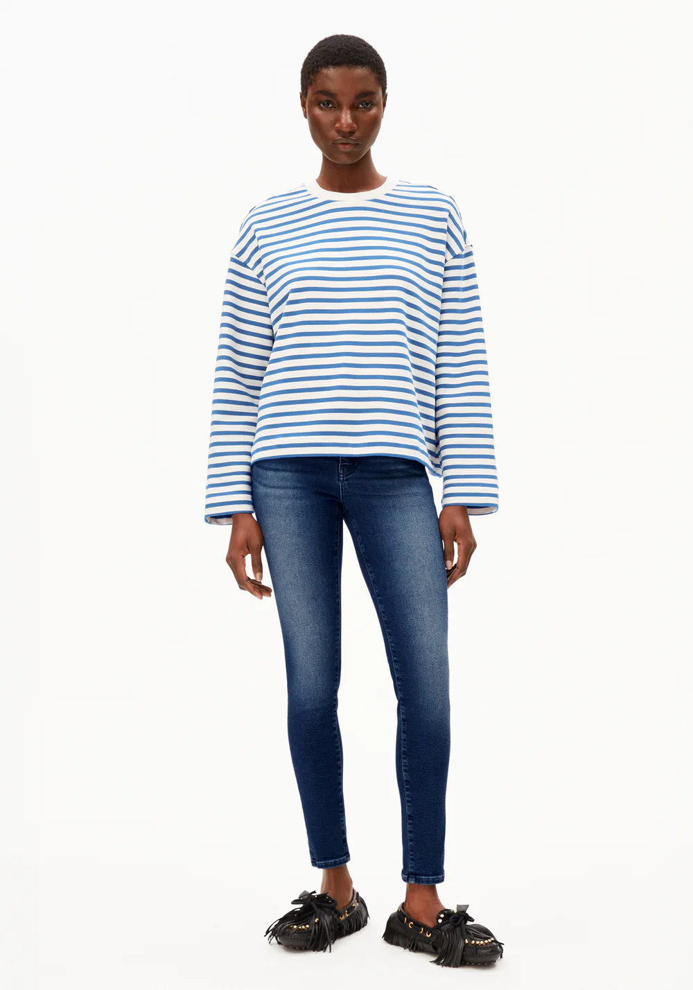 ARMEDANGELS FRANKAA MAARLEN STRIPE SWEAT