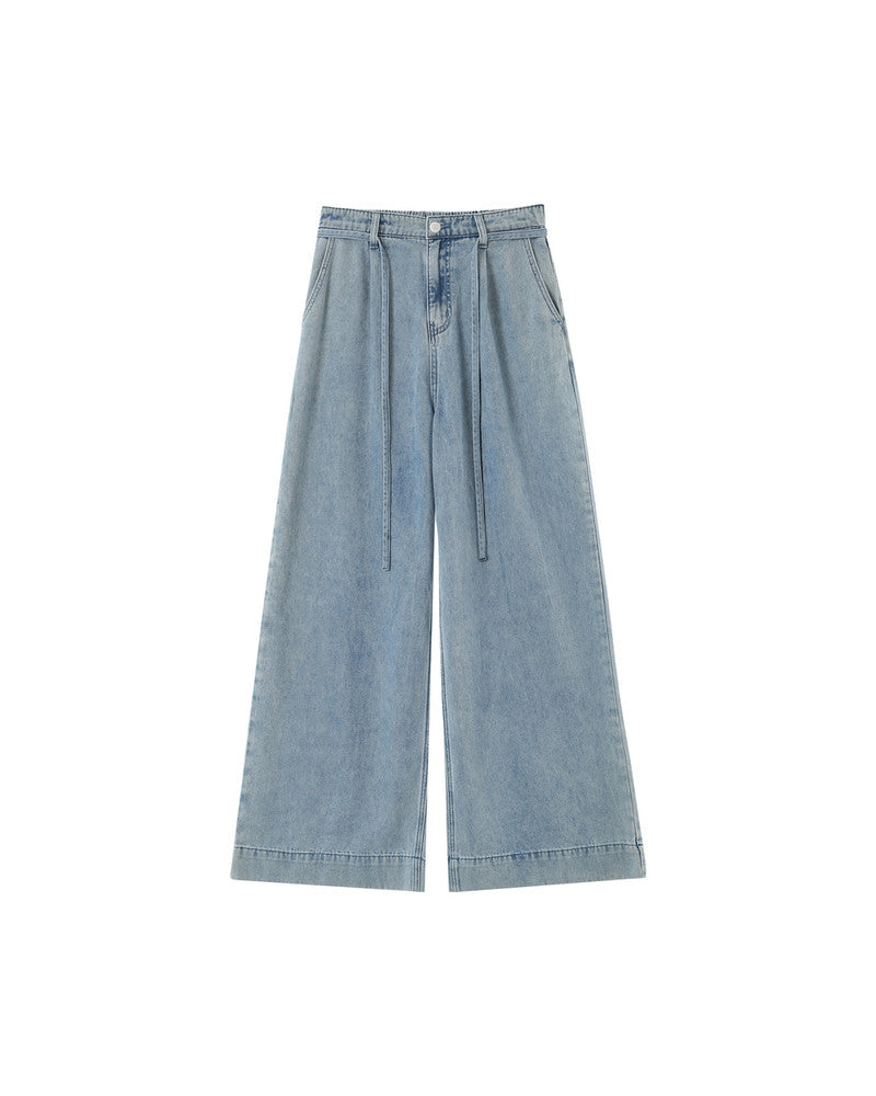 JEANS POMPON SKY BLUE - Grace & Mila