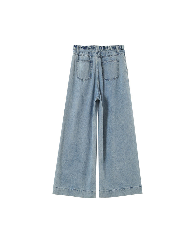 JEANS POMPON SKY BLUE - Grace & Mila