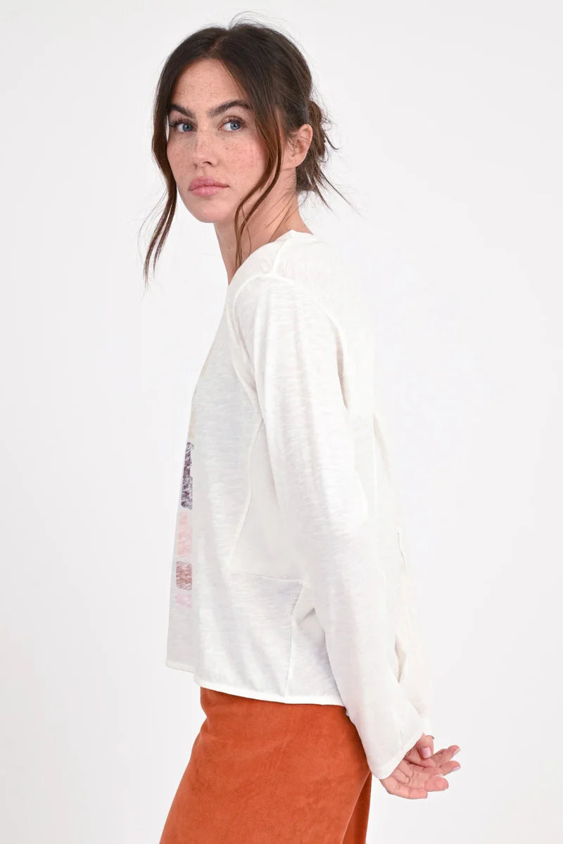 LOVE JOY VICTORY LANGARMSHIRT MIT STATEMENT-DRUCK LOVO