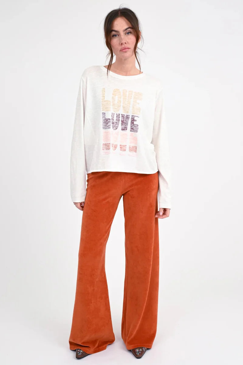 LOVE JOY VICTORY LANGARMSHIRT MIT STATEMENT-DRUCK LOVO