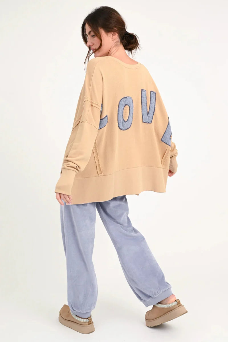 LOVE JOY VICTORY OVERSIZE SWEATSHIRT KRIZ