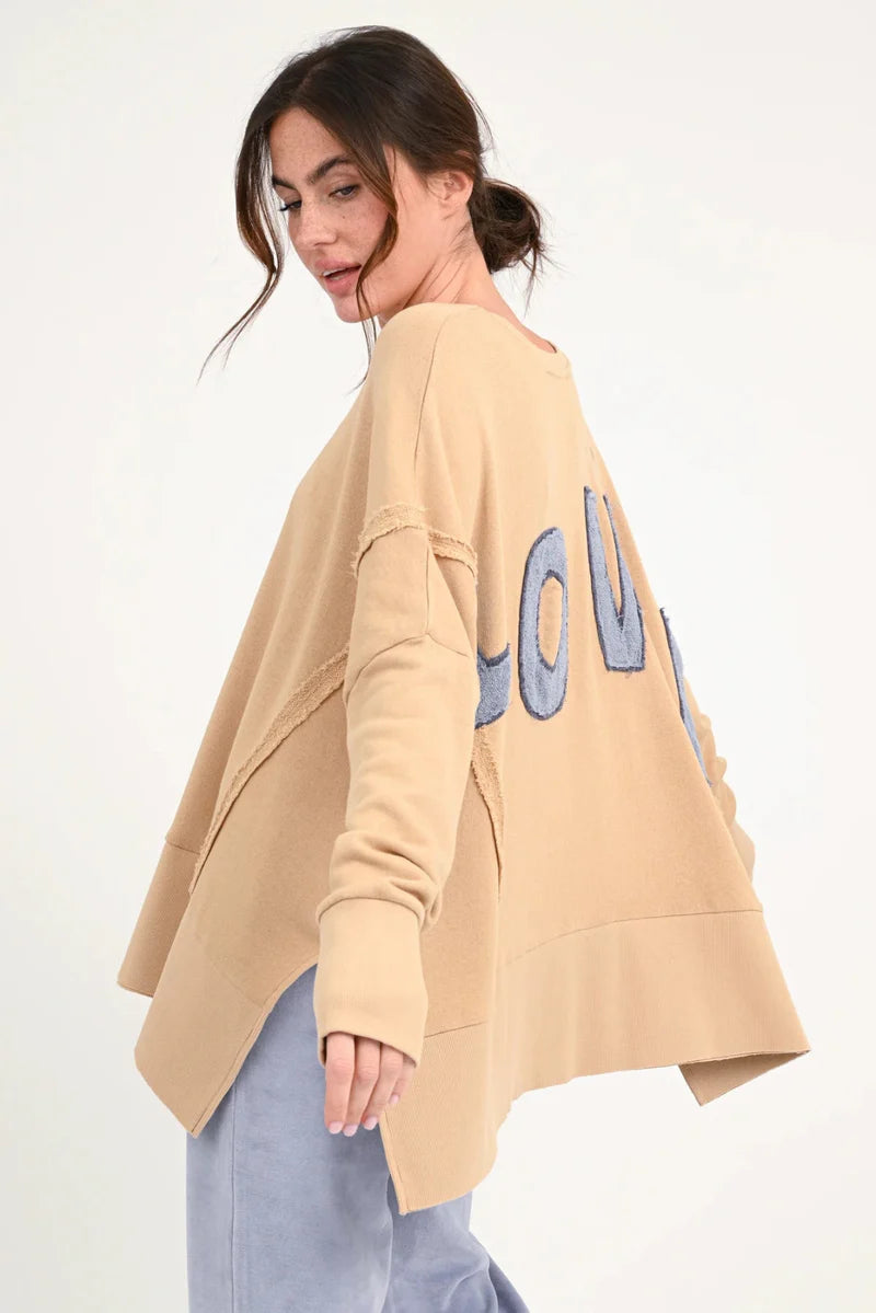 LOVE JOY VICTORY OVERSIZE SWEATSHIRT KRIZ