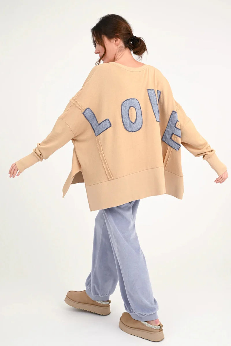 LOVE JOY VICTORY OVERSIZE SWEATSHIRT KRIZ