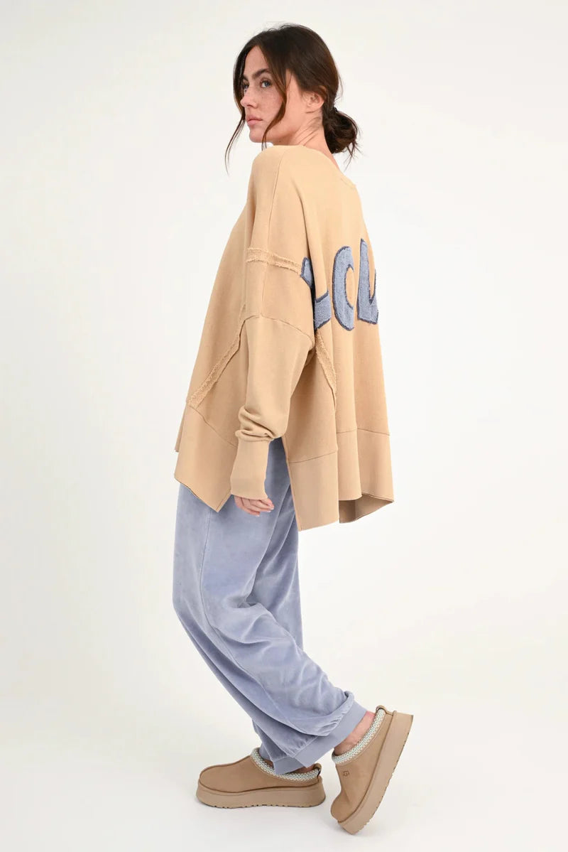 LOVE JOY VICTORY OVERSIZE SWEATSHIRT KRIZ