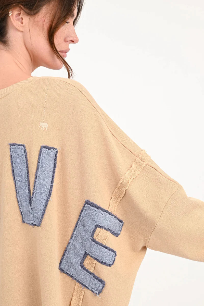 LOVE JOY VICTORY OVERSIZE SWEATSHIRT KRIZ