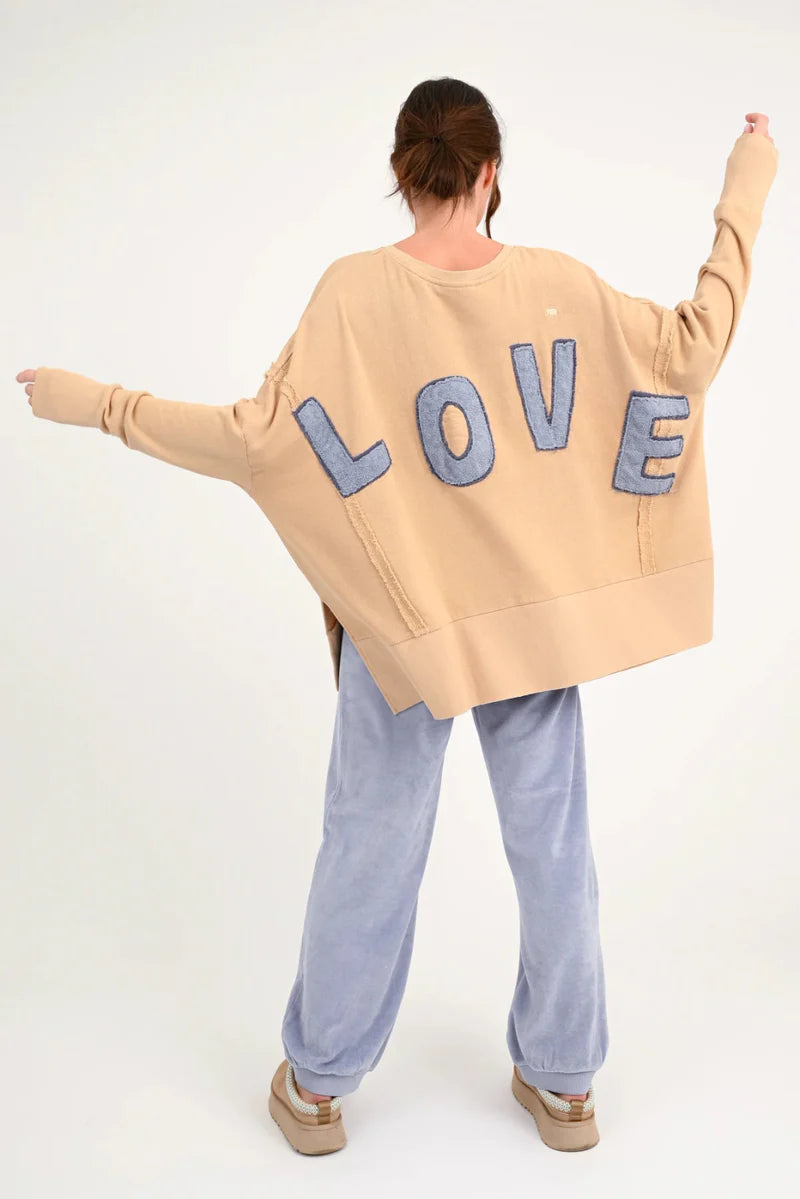 LOVE JOY VICTORY OVERSIZE SWEATSHIRT KRIZ