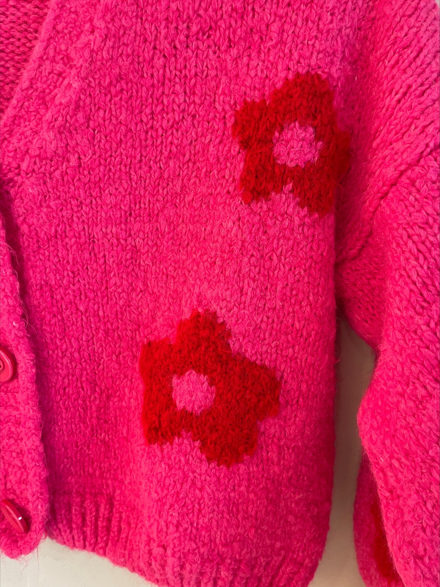 Strickjacke Blumen