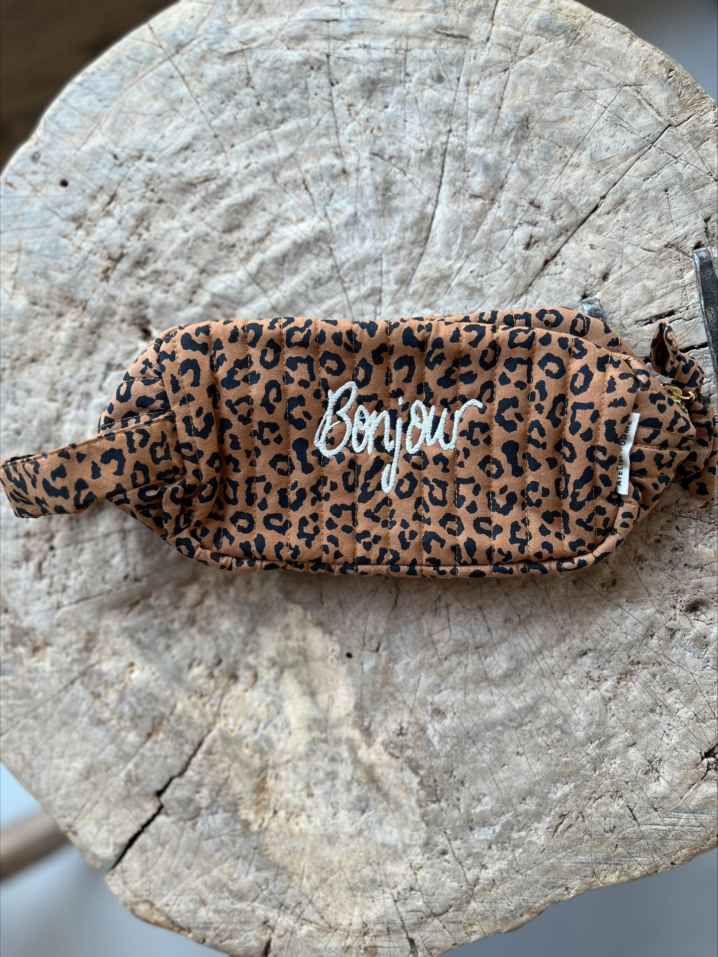 ATELIER POMME - PERFECT POUCH - LEOPARD - BONJOUR