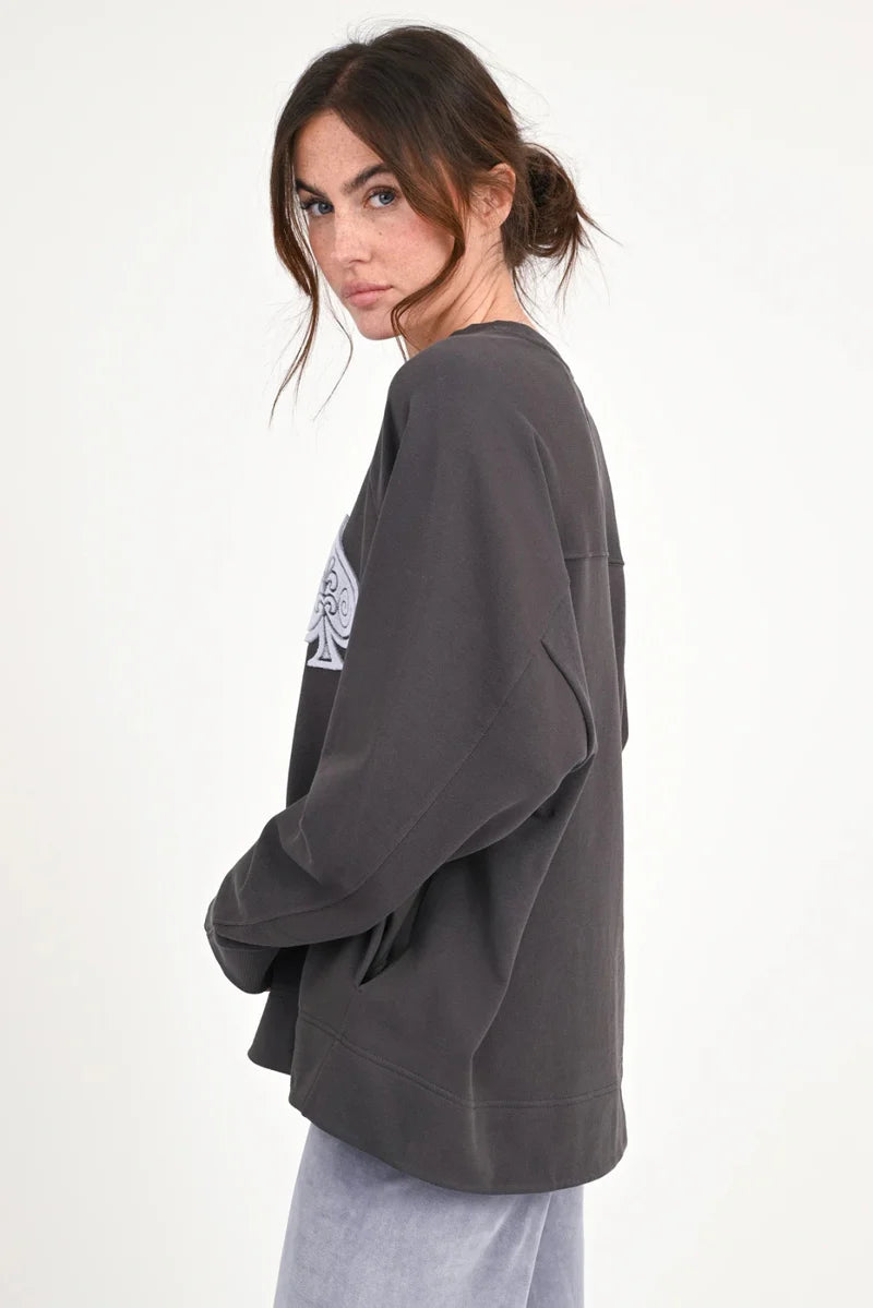LOVE JOY VICTORY SWEATSHIRT FLOCKPRINT FELIS