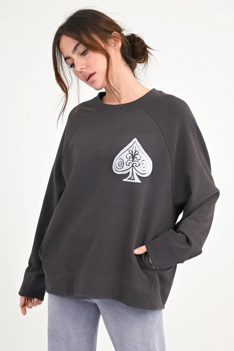LOVE JOY VICTORY SWEATSHIRT FLOCKPRINT FELIS