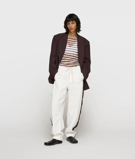 10DAYS MESH LONG SLEEVE STRIPES