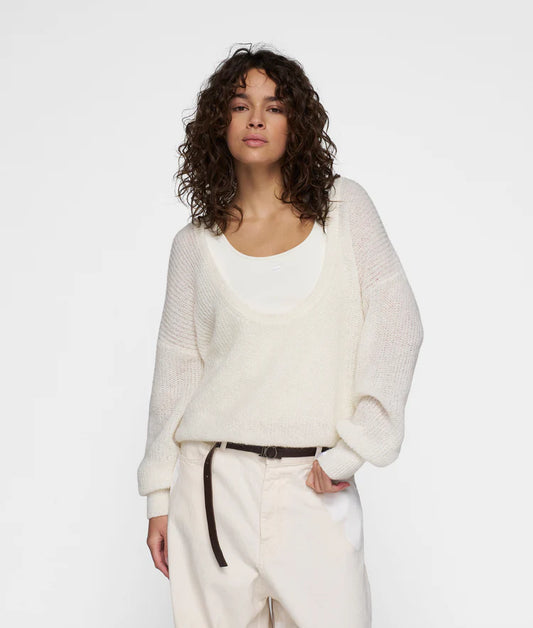 10 DAYS DEEP NECK KNIT SWEATER