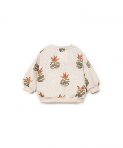 PLAY UP PRINTED EMBELLISHED JERSEY SWEATER
