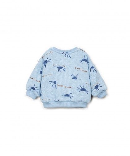 PLAY UP PRINTED EMBELLISHED JERSEY SWEATER