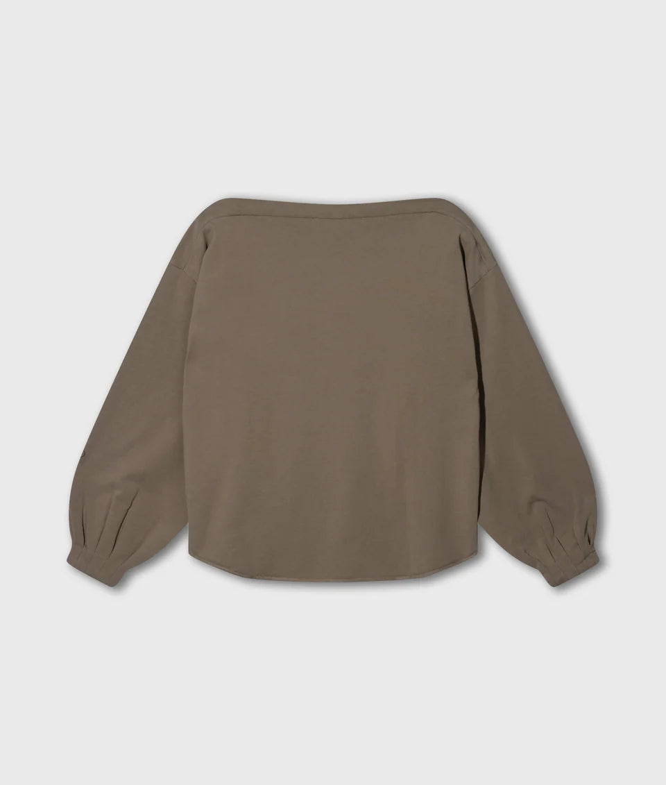 10DAYS BOATNECK TOP FLEECE