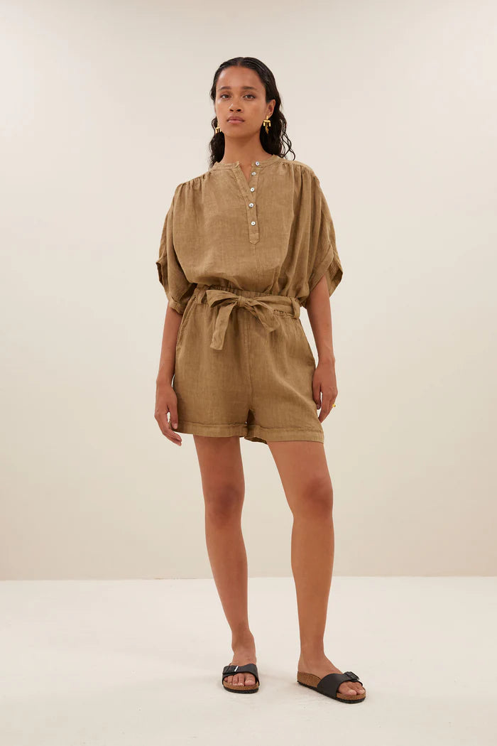 JUNE LINEN SHORTS - BY-BAR