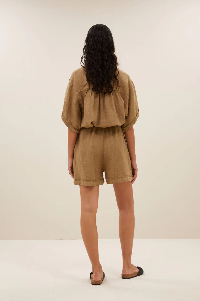 JUNE LINEN SHORTS - BY-BAR