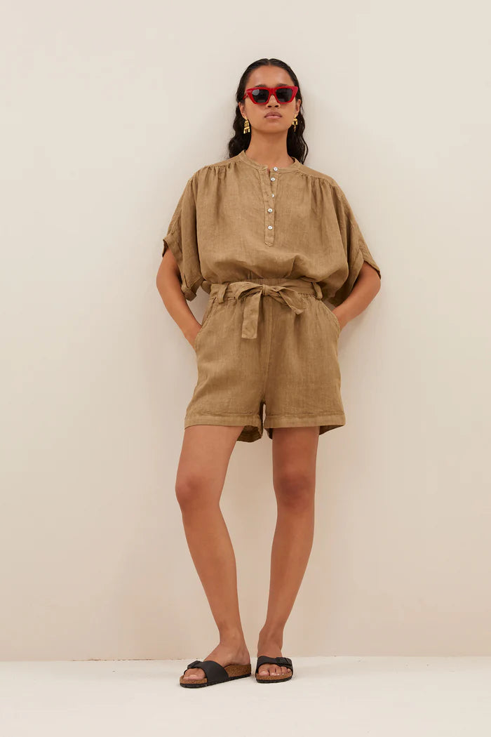 JUNE LINEN SHORTS - BY-BAR