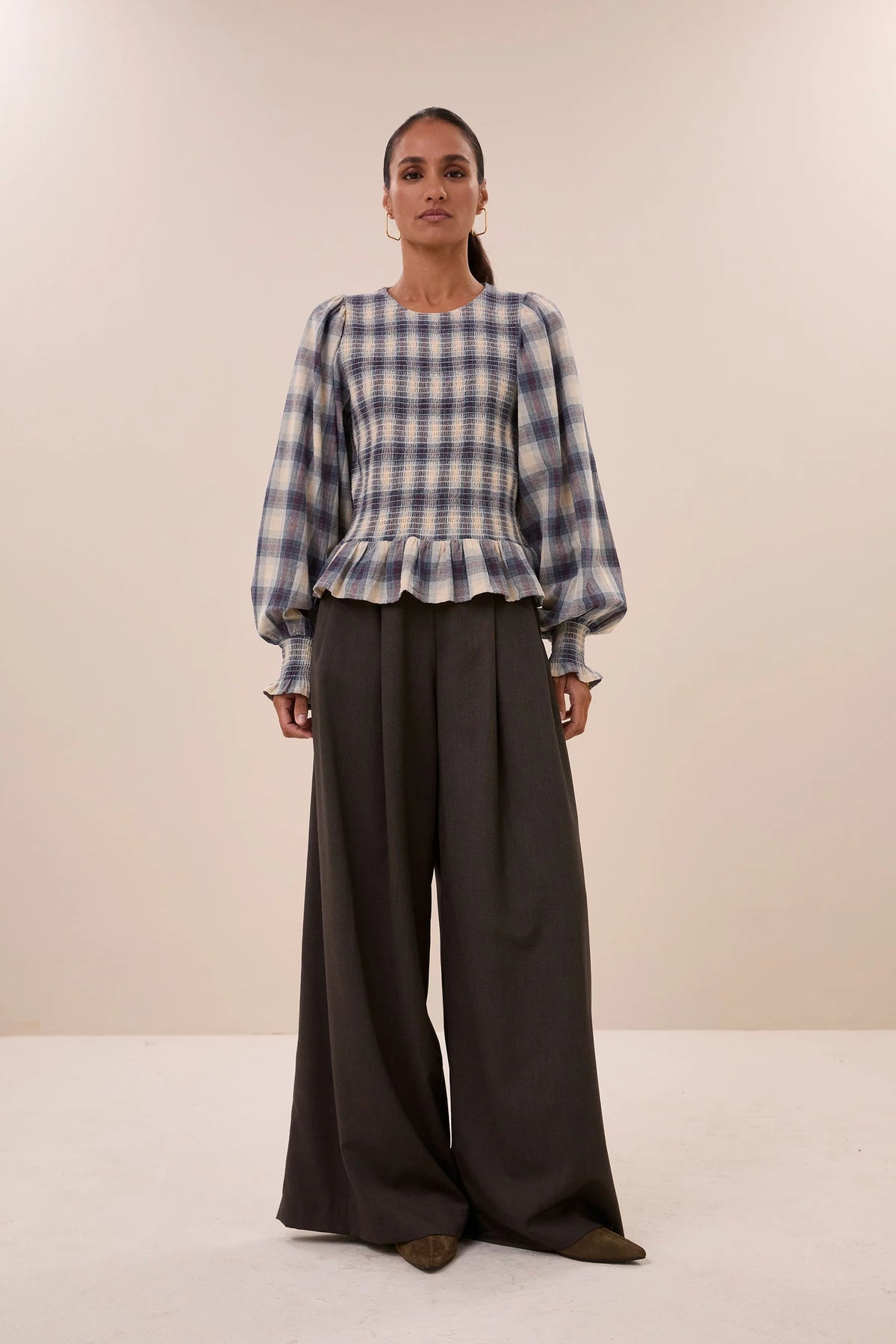 YENA TOKYO CHECK BLOUSE - BY-BAR