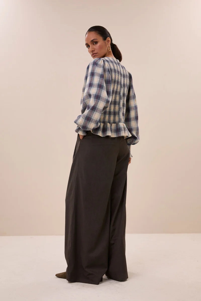 YENA TOKYO CHECK BLOUSE - BY-BAR