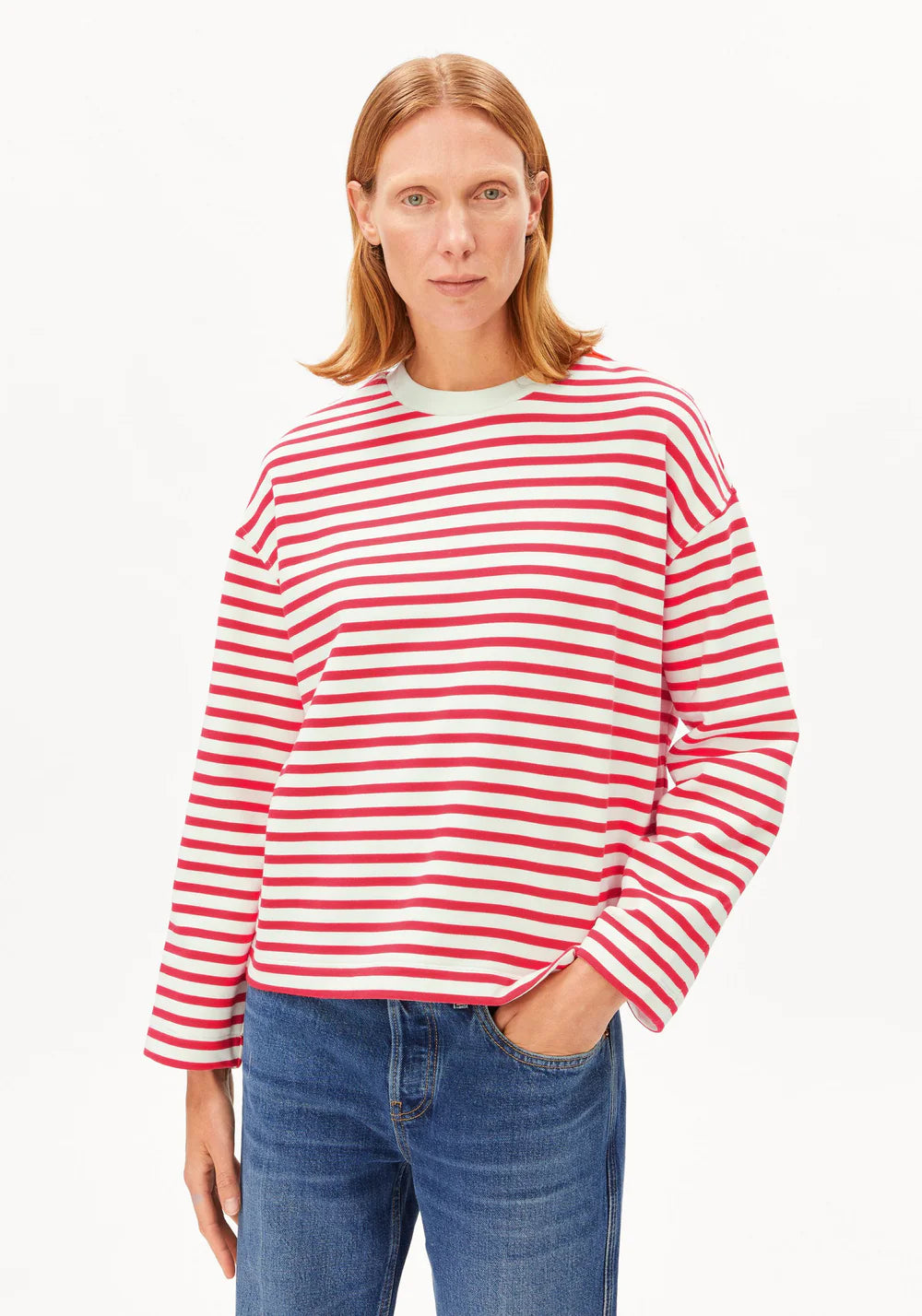 ARMEDANGELS FRANKAA MAARLEN STRIPE SWEAT