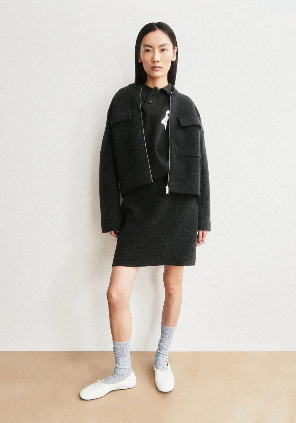 ARMEDANGELS COTTON-WOOL MINI KNIT SKIRT