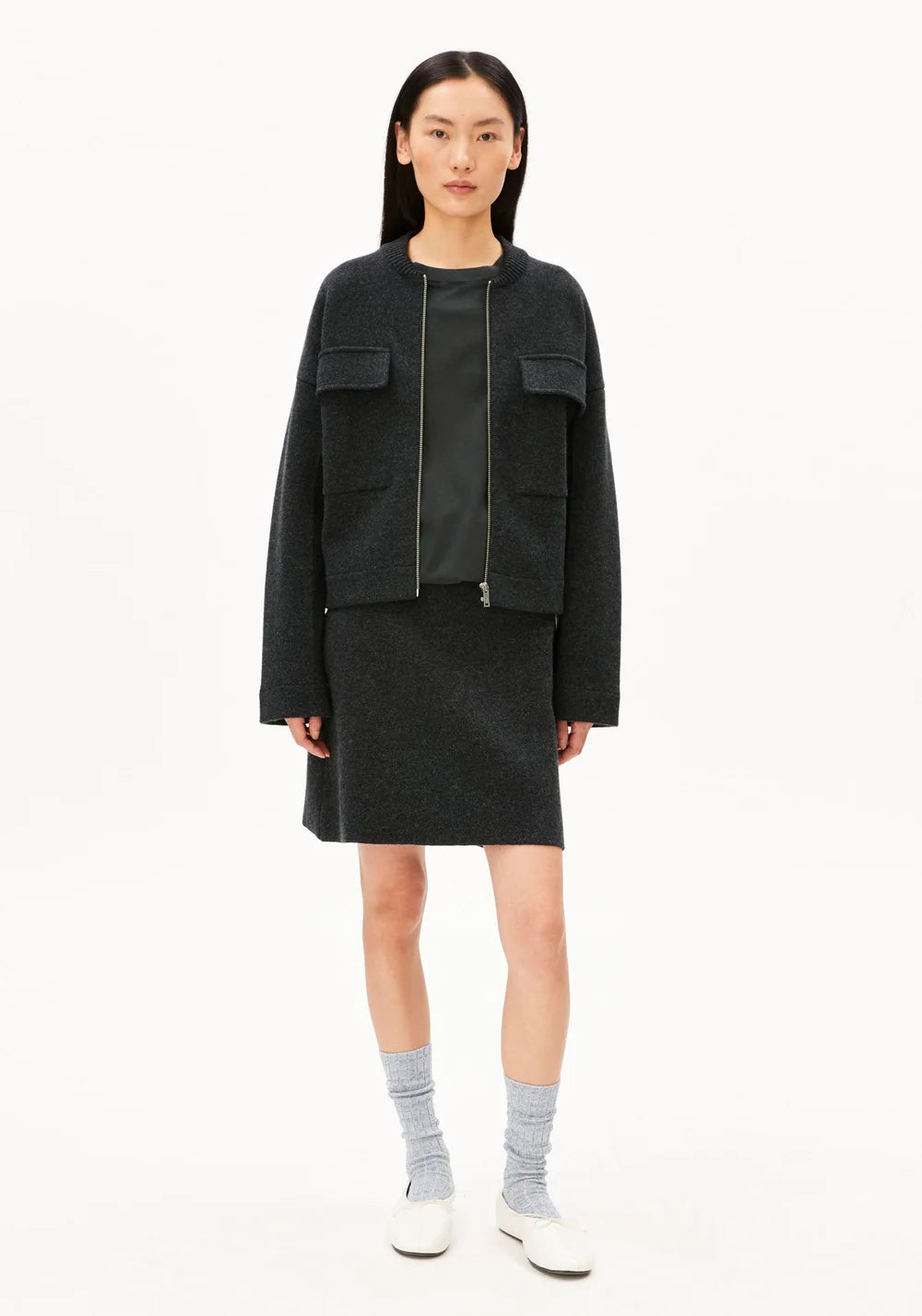 ARMEDANGELS COTTON-WOOL MINI KNIT SKIRT