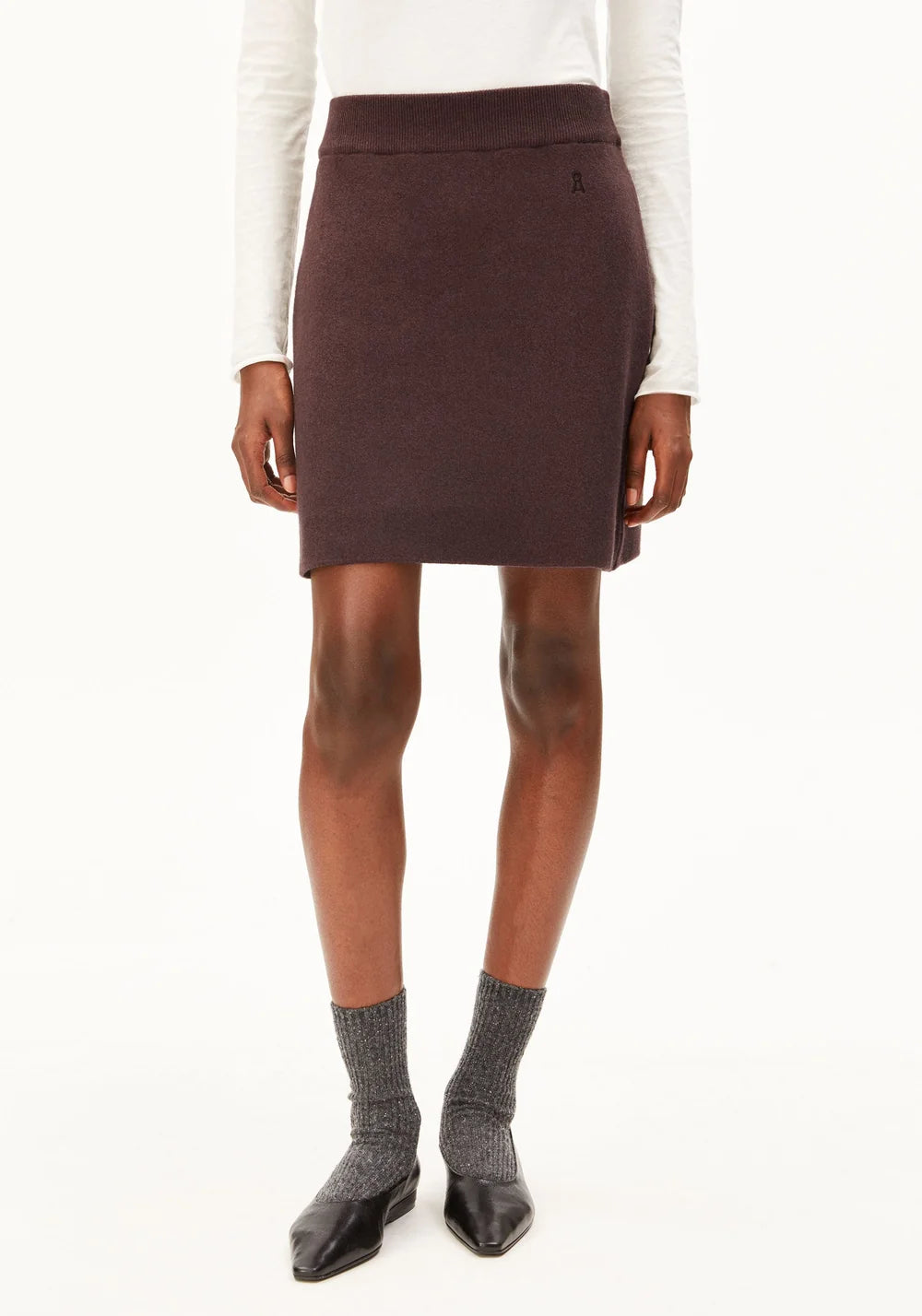 ARMEDANGELS COTTON-WOOL MINI KNIT SKIRT