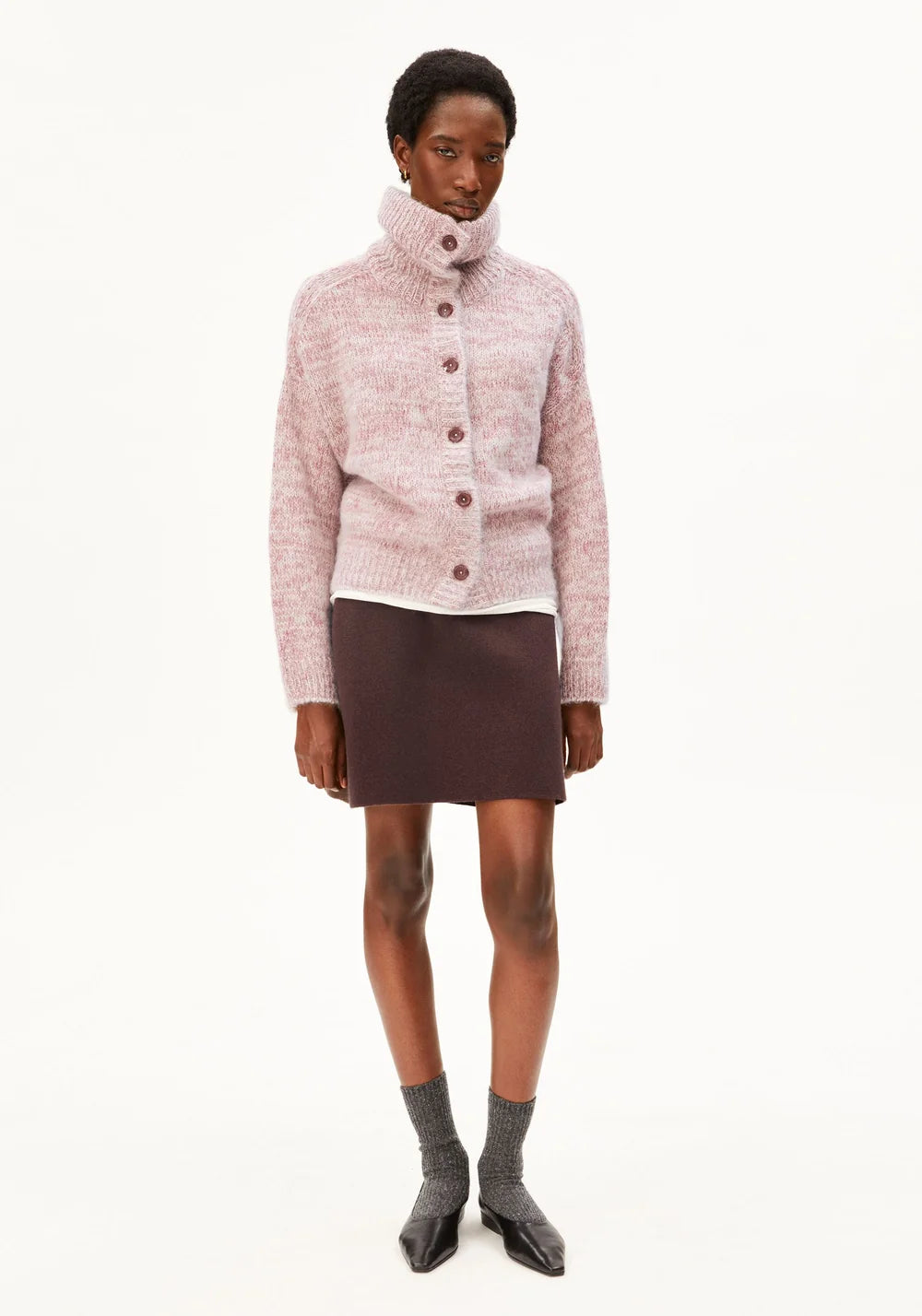 ARMEDANGELS COTTON-WOOL MINI KNIT SKIRT