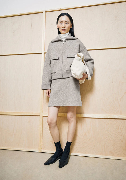 ARMEDANGELS COTTON-WOOL MINI KNIT SKIRT