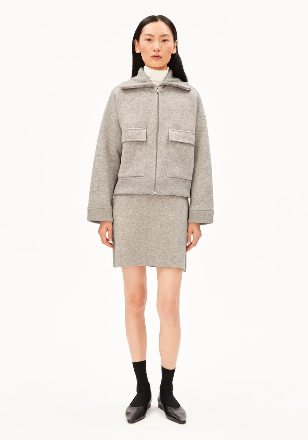 ARMEDANGELS COTTON-WOOL MINI KNIT SKIRT