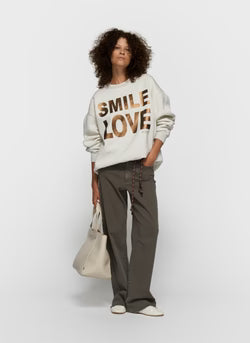 10DAYS STATEMENT SWEATER SMILE LOVE