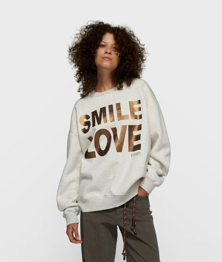 10DAYS STATEMENT SWEATER SMILE LOVE