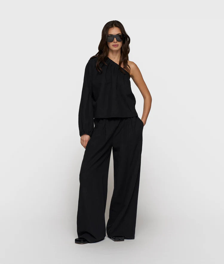 10DAYS ONE SHOULDER TOP LINEN