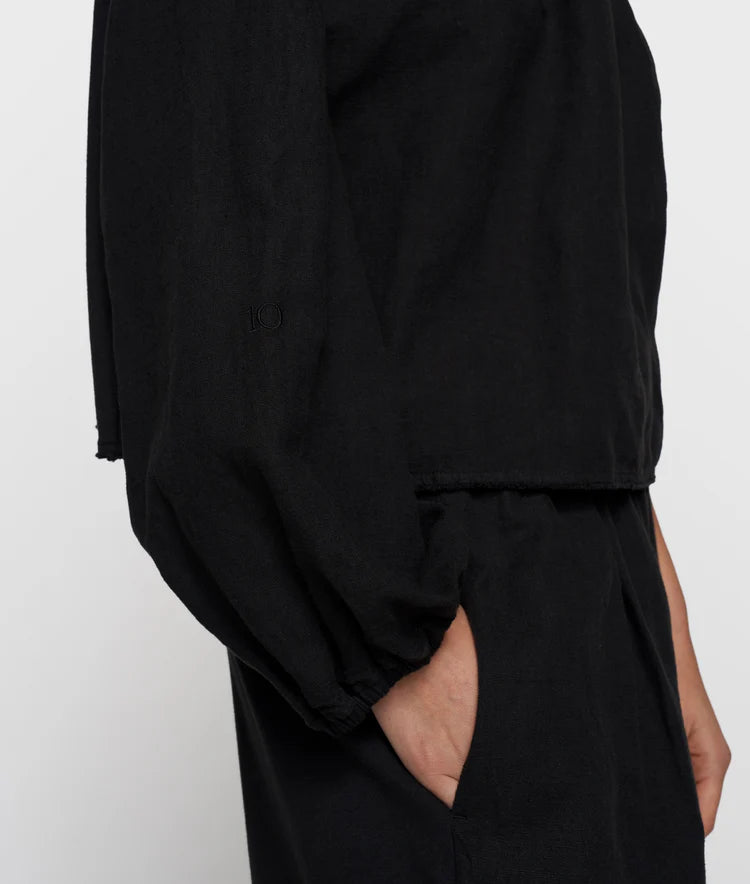 10DAYS ONE SHOULDER TOP LINEN