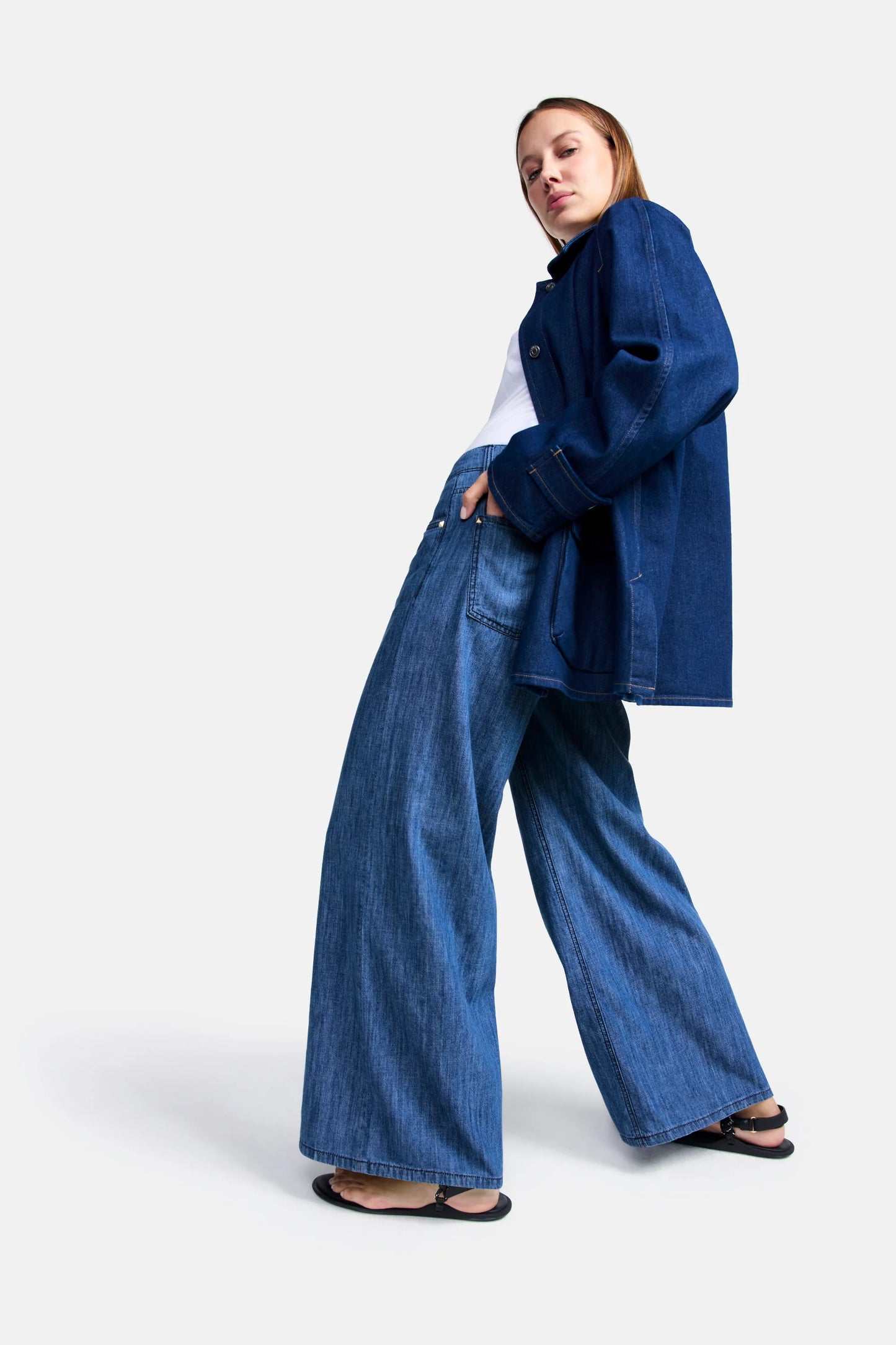 CAMBIO JEANS PALAZZO CROPPED
